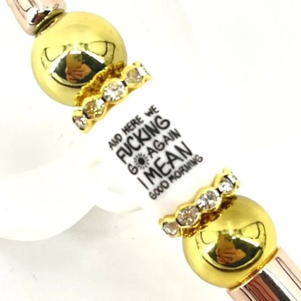 Here we go again. I mean, good morning pen handmade NEW bling rhinestone gold